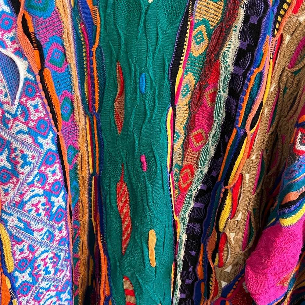 COOGI Vintage 80s 90s 100% Australian Wool Knit Cardigan Sweater Jacket Small - Picture 14 of 15
